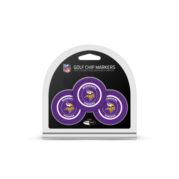 Minnesota Vikings 3 Pack Golf Chip Ball Markers