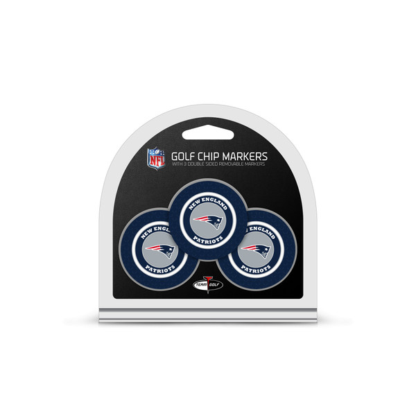 New England Patriots 3 Pack Golf Chip Ball Markers