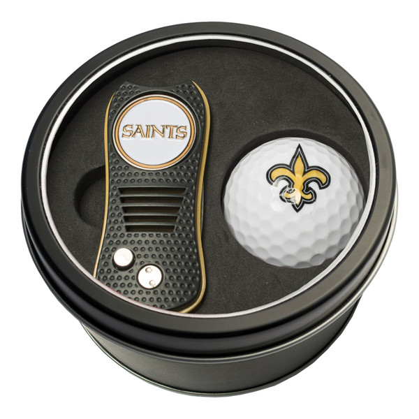 New Orleans Saints Tin Gift Set with Switchfix Divot Tool and Golf Ball