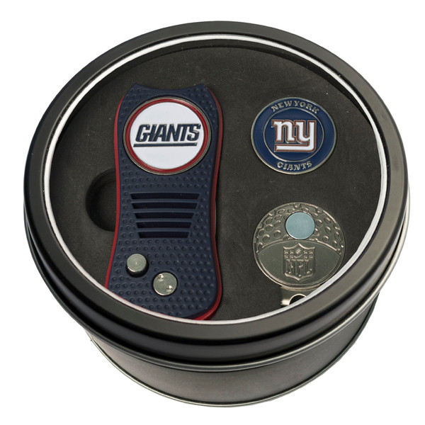 New York Giants Tin Gift Set with Switchfix Divot Tool, Cap Clip, and Ball Marker