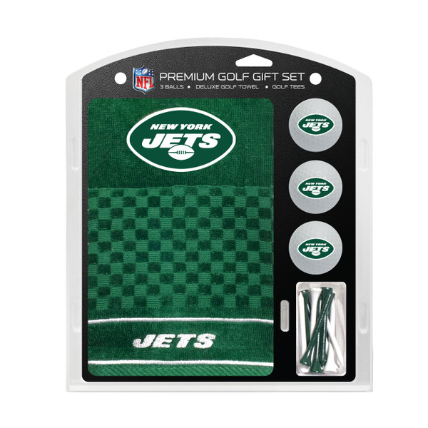 New York Jets Embroidered Golf Towel, 3 Golf Ball, and Golf Tee Set