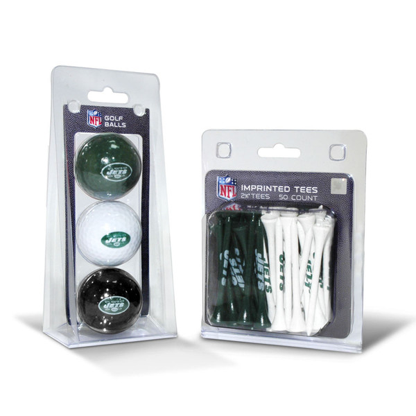 New York Jets 3 Golf Balls And 50 Golf Tees