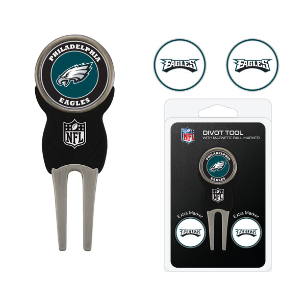 Philadelphia Eagles Divot Tool Pack With 3 Golf Ball Markers