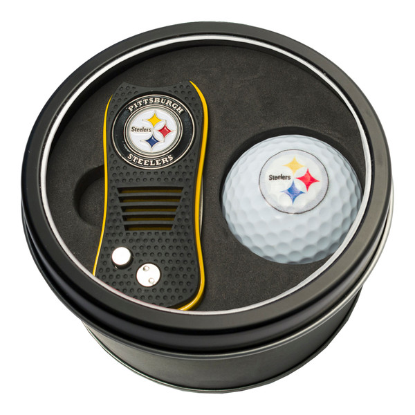 Pittsburgh Steelers Tin Gift Set with Switchfix Divot Tool and Golf Ball