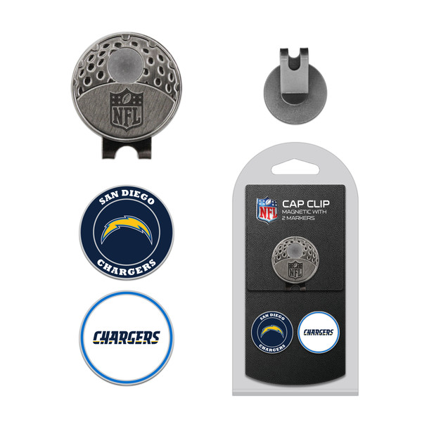 Los Angeles Chargers Cap Clip With 2 Golf Ball Markers