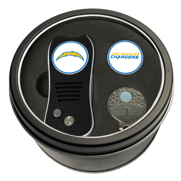 Los Angeles Chargers Tin Gift Set with Switchfix Divot Tool, Cap Clip, and Ball Marker