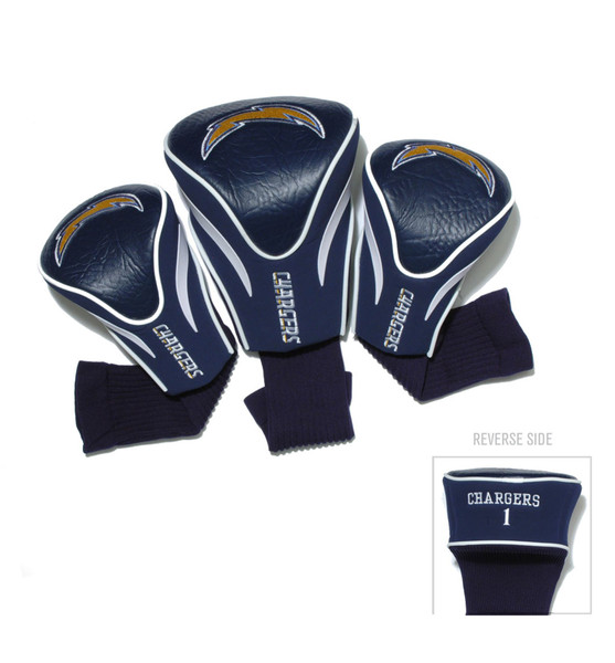 Los Angeles Chargers 3 Pack Contour Head Covers