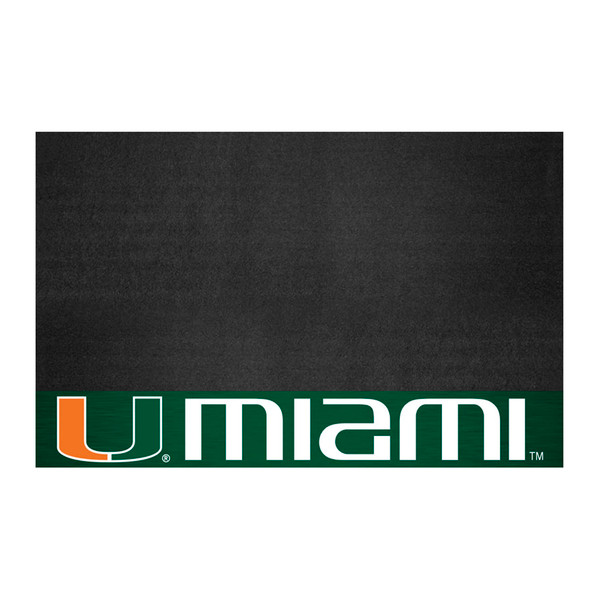 University of Miami - Miami Hurricanes Grill Mat U Primary Logo and Wordmark Green