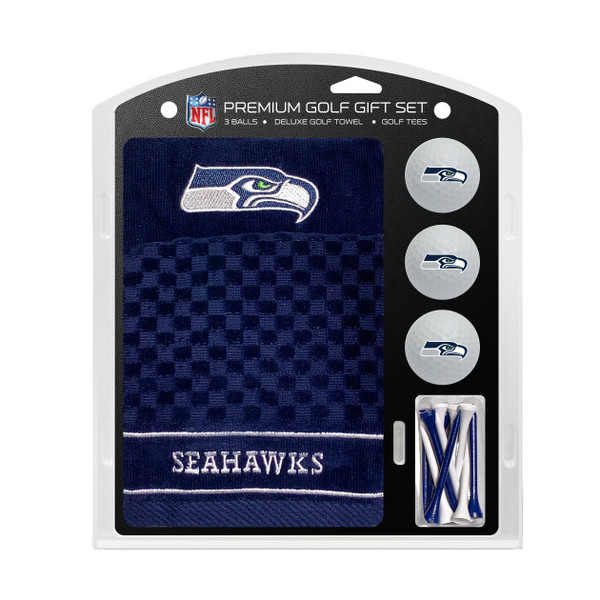 Seattle Seahawks Embroidered Golf Towel, 3 Golf Ball, and Golf Tee Set
