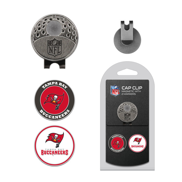 Tampa Bay Buccaneers Cap Clip With 2 Golf Ball Markers