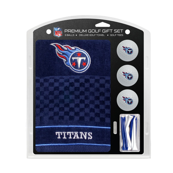 Tennessee Titans Embroidered Golf Towel, 3 Golf Ball, and Golf Tee Set