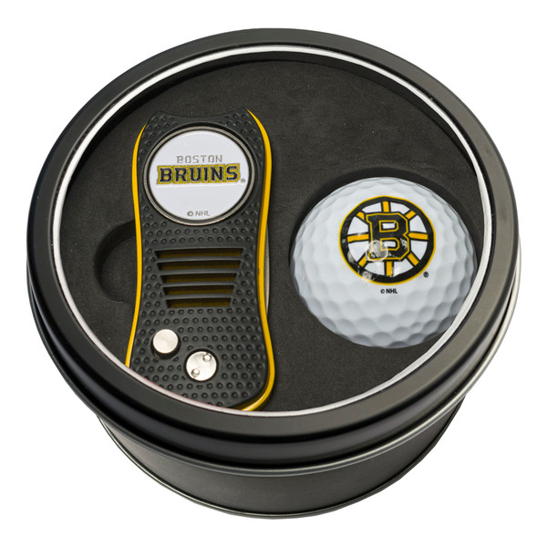 Boston Bruins Tin Gift Set with Switchfix Divot Tool and Golf Ball