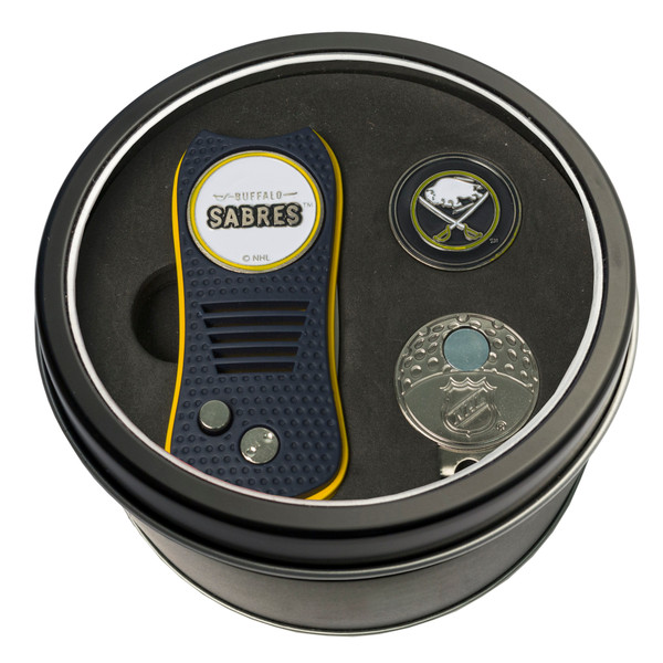 Buffalo Sabres Tin Gift Set with Switchfix Divot Tool, Cap Clip, and Ball Marker