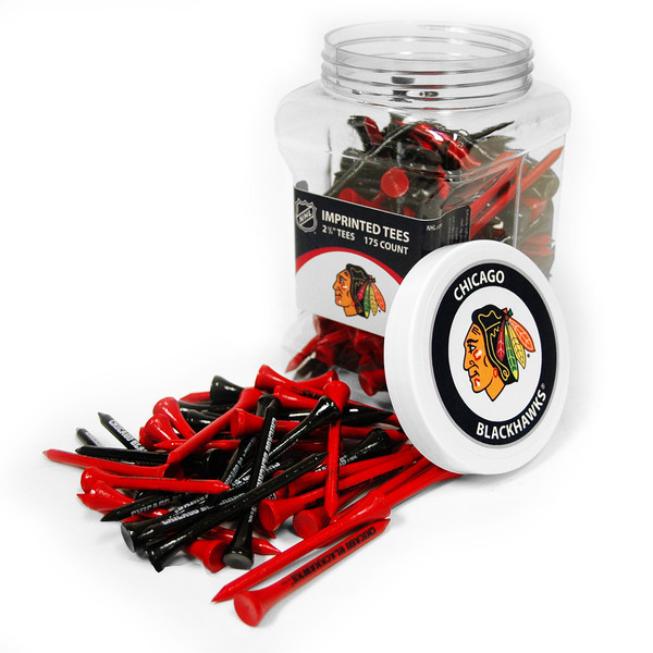 Chicago Blackhawks Jar Of 175 Golf Tees