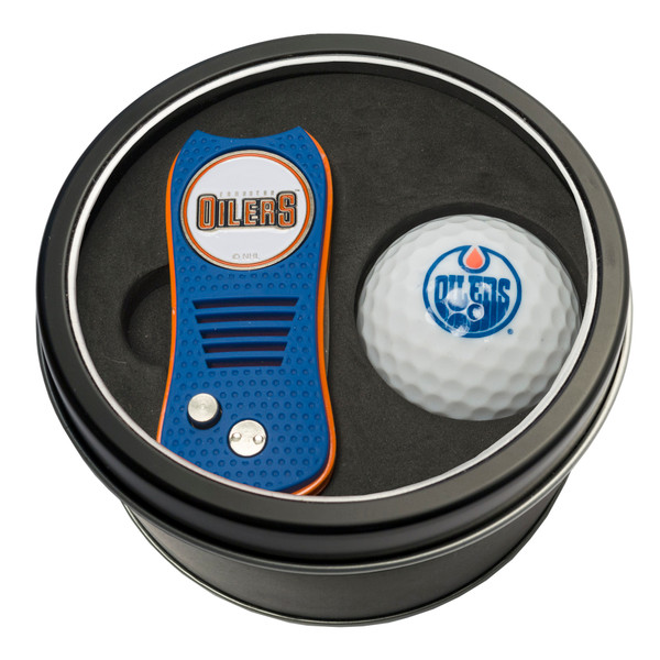 Edmonton Oilers Tin Gift Set with Switchfix Divot Tool and Golf Ball