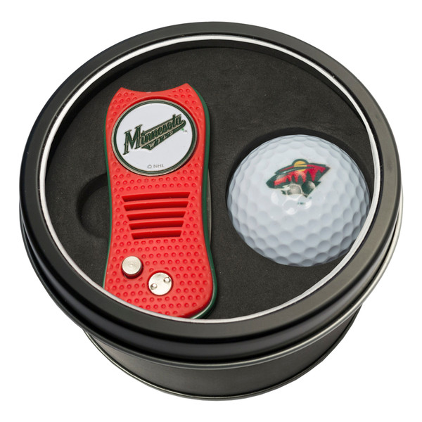 Minnesota Wild Tin Gift Set with Switchfix Divot Tool and Golf Ball