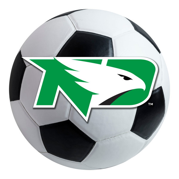 University of North Dakota - North Dakota Fighting Hawks Soccer Ball Mat "ND Hawk" Logo White