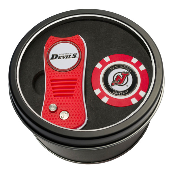 New Jersey Devils Tin Gift Set with Switchfix Divot Tool and Golf Chip