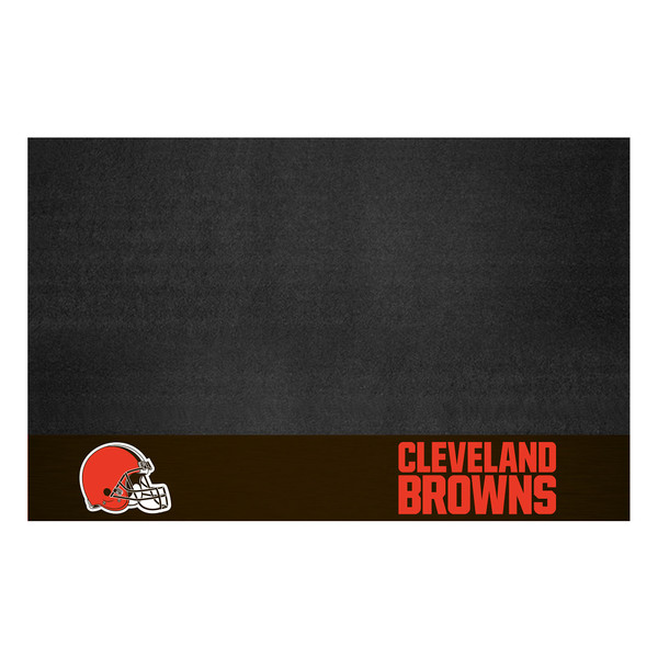 Cleveland Browns Grill Mat "Browns Helmet" Logo & "Cleveland Browns" Wordmark Brown