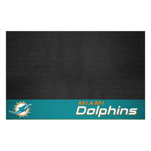 Miami Dolphins Grill Mat Dolphin Primary Logo and Wordmark Aqua