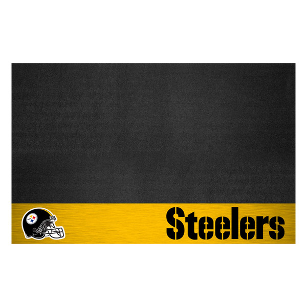 Pittsburgh Steelers Grill Mat "Steelers" Logo & "Steelers" Wordmark Black