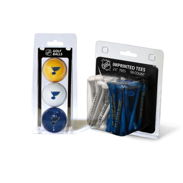 St Louis Blues 3 Golf Balls And 50 Golf Tees