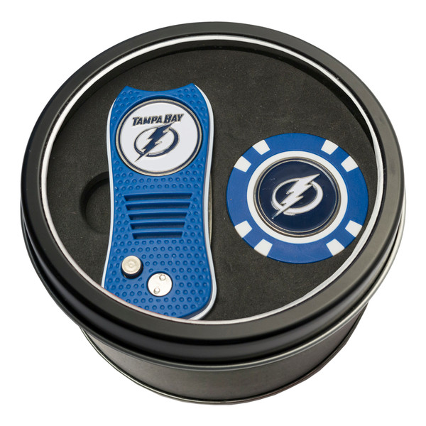 Tampa Bay Lightning Tin Gift Set with Switchfix Divot Tool and Golf Chip