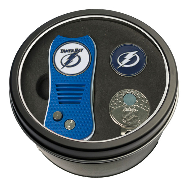 Tampa Bay Lightning Tin Gift Set with Switchfix Divot Tool, Cap Clip, and Ball Marker
