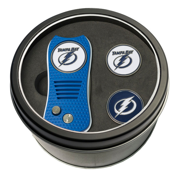 Tampa Bay Lightning Tin Gift Set with Switchfix Divot Tool and 2 Ball Markers