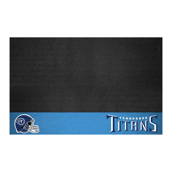 Tennessee Titans Grill Mat Flaming T Primary Logo and Wordmark Navy