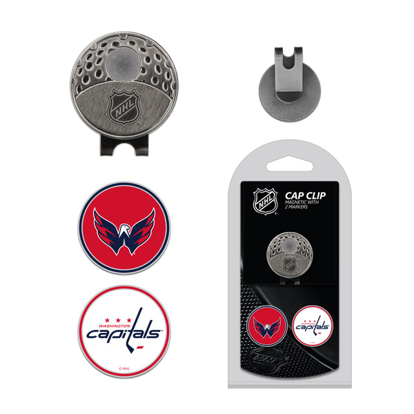 Washington Capitals Cap Clip With 2 Golf Ball Markers