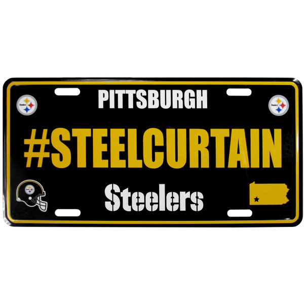 Pittsburgh Steelers Hashtag License Plate