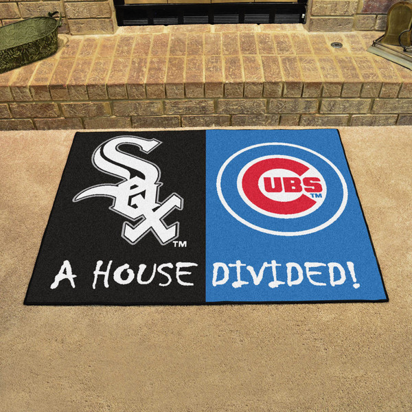 MLB House Divided - White Sox / Cubs House Divided Mat 33.75"x42.5"
