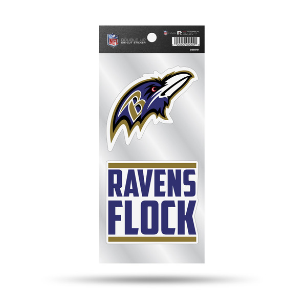 Baltimore Ravens Double Up Die Cut Sticker