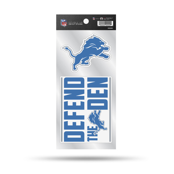 Detroit Lions Double Up Die Cut Sticker