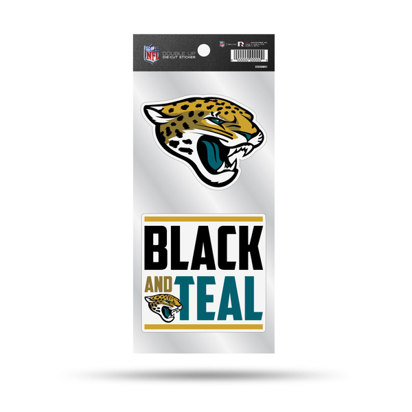 Jacksonville Jaguars Double Up Die Cut Sticker