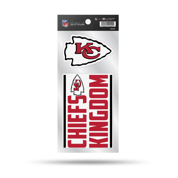 Kansas City Chiefs Double Up Die Cut Sticker