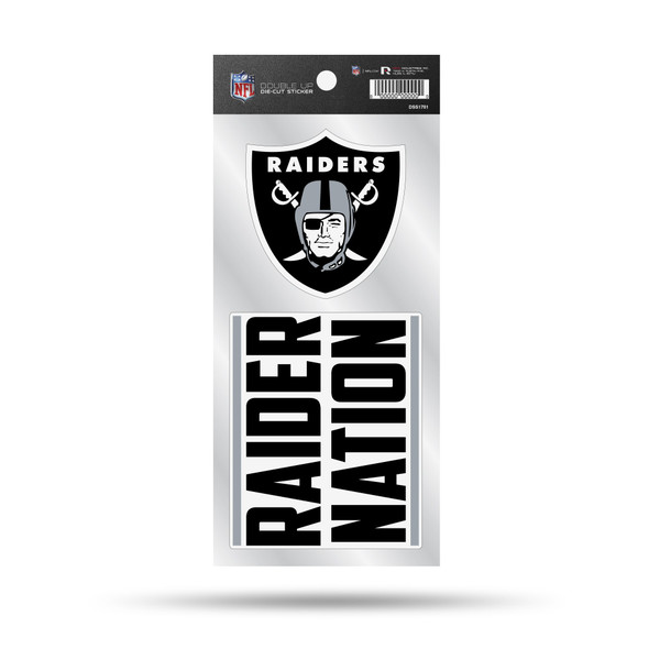 Las Vegas Raiders Double Up Die Cut Sticker