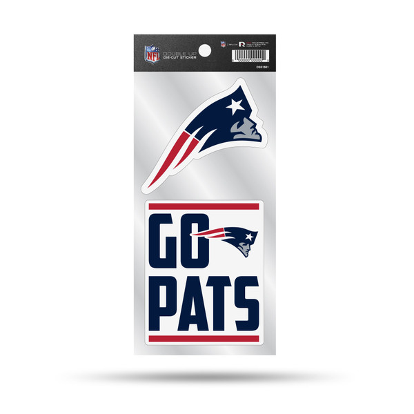 New England Patriots Double Up Die Cut Sticker