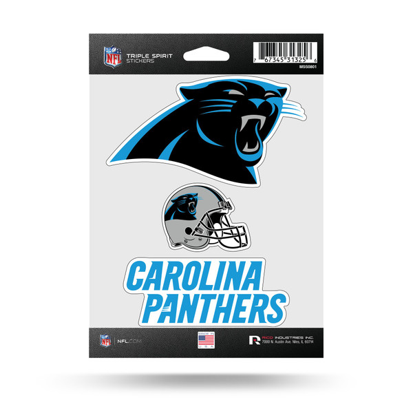 Carolina Panthers Triple Spirit Stickers