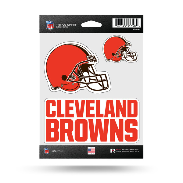 Cleveland Browns Triple Spirit Stickers