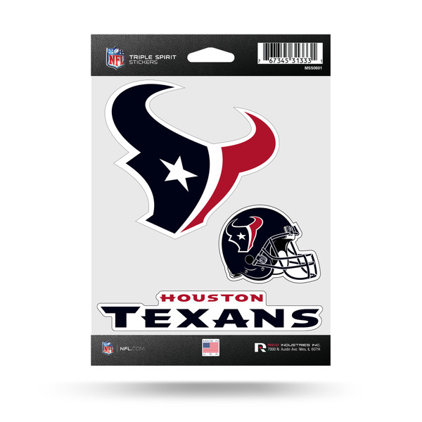 Houston Texans Triple Spirit Stickers