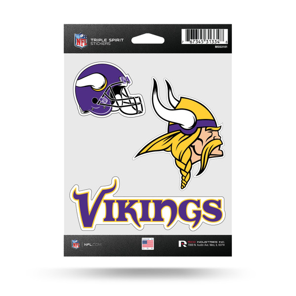 Minnesota Vikings Triple Spirit Stickers