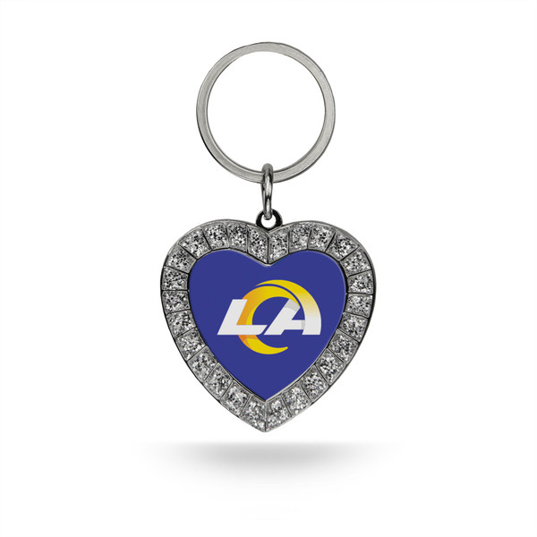 Los Angeles Rams Rhinestone Heart Keychain