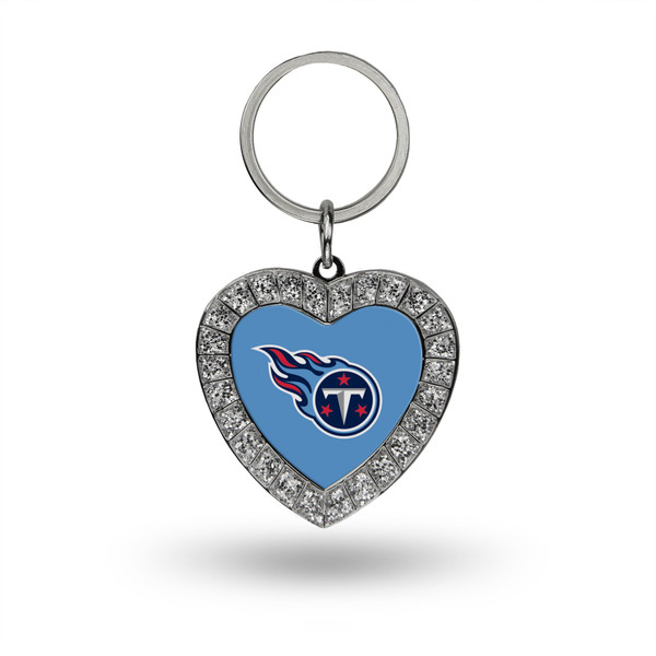 Tennessee Titans Rhinestone Heart Keychain