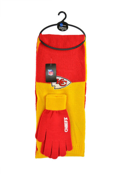 Kansas City Chiefs Scarf and Glove Gift Set Chenille