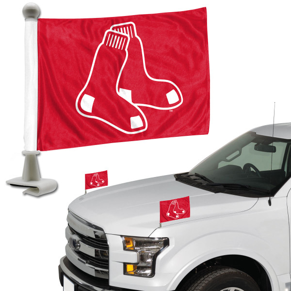 Boston Red Sox Ambassador Flags "Red Socks" Primary Logo 4 in. x 6 in. Set of 2