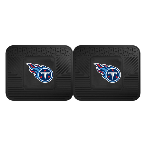 Tennessee Titans 2 Utility Mats Flaming T Primary Logo Black