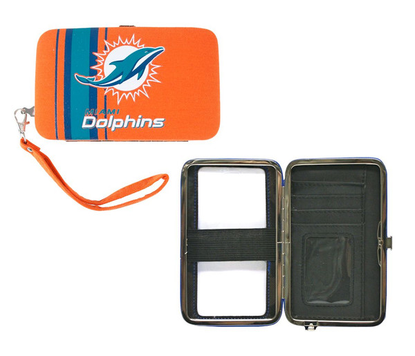 Miami Dolphins Shell Wristlet