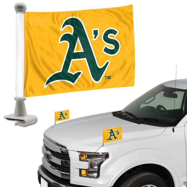 Oakland Athletics Ambassador Flags "A's" Alternate Logo 4 in. x 6 in. Set of 2